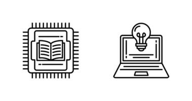 Cpu and Lamp Icon vector