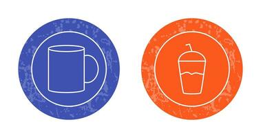 Coffee mug and Frappe Icon vector