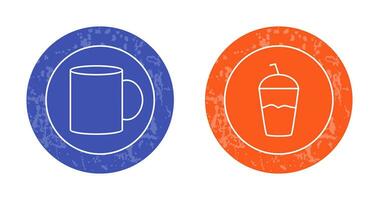 Coffee mug and Frappe Icon vector