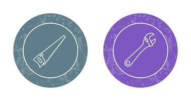 Saw and Wrench Icon vector