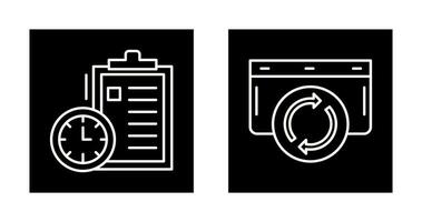 Time Management and Refresh Icon vector