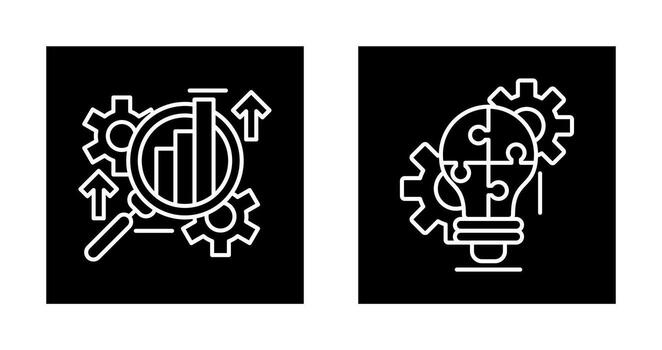 análisis y problema icono vector