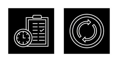 Time Planing and Loop Icon vector