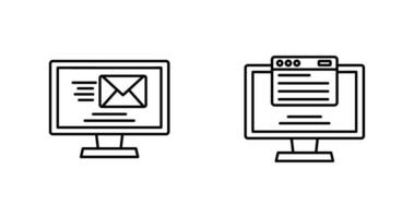 Mail and Web Icon vector