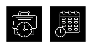 Briefcase and Calender Icon vector