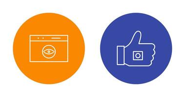 like marketing and web visibility Icon vector