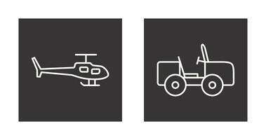 Helicopter and Safari Icon vector