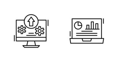 Upload and Dashboard Icon vector