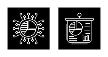 Pie Chart and Presentation Icon vector