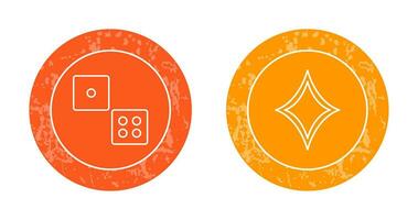 dice and diamond and  Icon vector