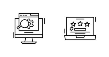 Search Engine and Rating Icon vector