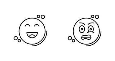 Happiness and Grimacing Icon vector