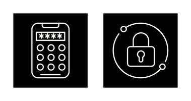 Pin Code and Pad Lock Icon vector