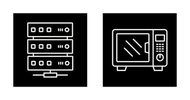 Server and Microwave Icon vector