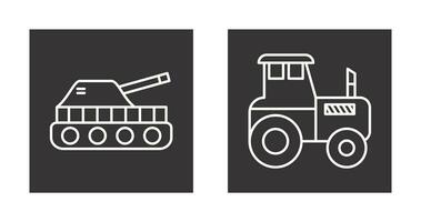 Tank and Tractor Icon vector