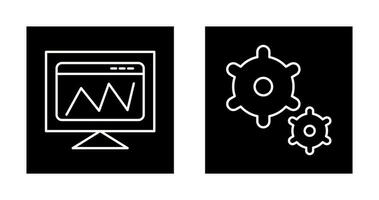 web analysis and preferences Icon vector