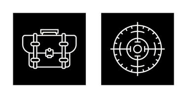 Briefcase and Target Icon vector