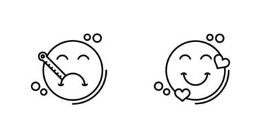 Sick and Heart Icon vector