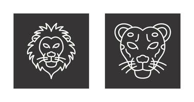 Lion and Cheetah Icon vector