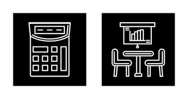 Calculator and meeting Icon vector