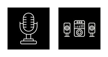 Microphone and Sound System Icon vector