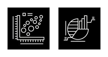 Plot and Pie Chart Icon vector