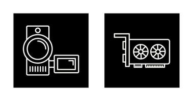 Video Recorder and Graphic Card Icon vector