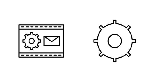 Blogging Service and Setting  Icon vector