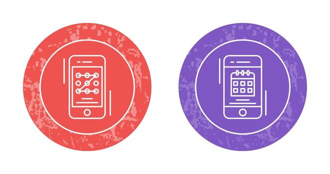 modelo código y calendario icono vector