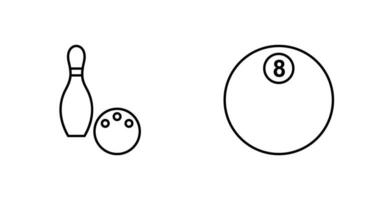 Bowling and Eight Ball Icon vector