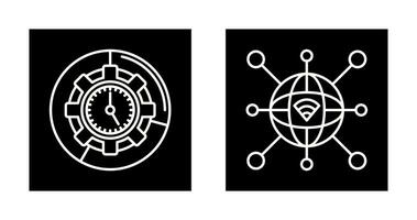 Time Management and Internet Icon vector