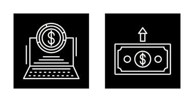 tarta gráfico y dinero arriba icono vector