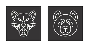 Wolf and Panda Icon vector