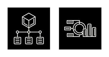 Pie Chart and distribution Icon vector