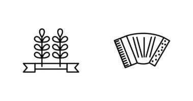 Accordion a d Wheat Icon vector