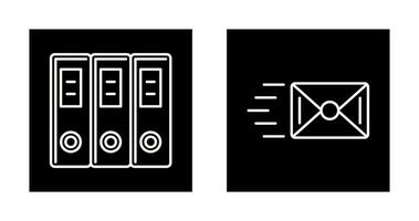 documento y sobre icono vector