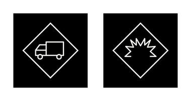 dangerous vehicle and danger of welding  Icon vector