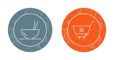 food and cancel order Icon vector