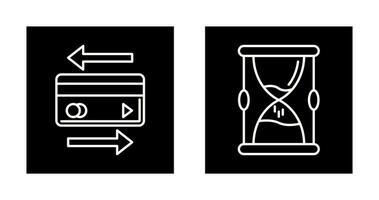 Transaction and Hourglass Icon vector