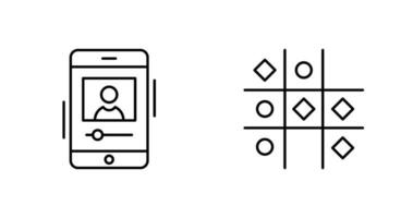 log and Tic Tac Toe Icon vector