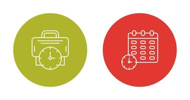 Briefcase and Calender Icon vector