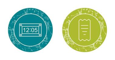 timer and receipt Icon vector