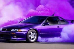 Sport car Honda Prelude JDM. AI Generative Pro Photo