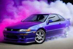 Sport car Honda Prelude JDM. AI Generative Pro Photo