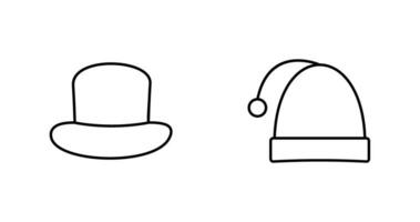 Hat and Christmas Icon vector