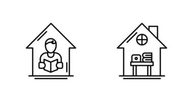 Home Learning and Home Work Place Icon vector