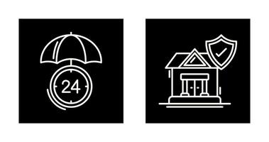 Protection and House  Icon vector