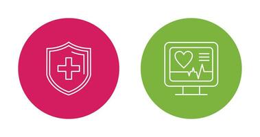 Protection and Plus Icon vector