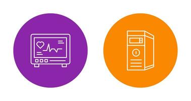 Cardiogram and Cpu Icon vector