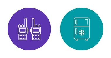 Walkie Talkie and Fridge Icon vector